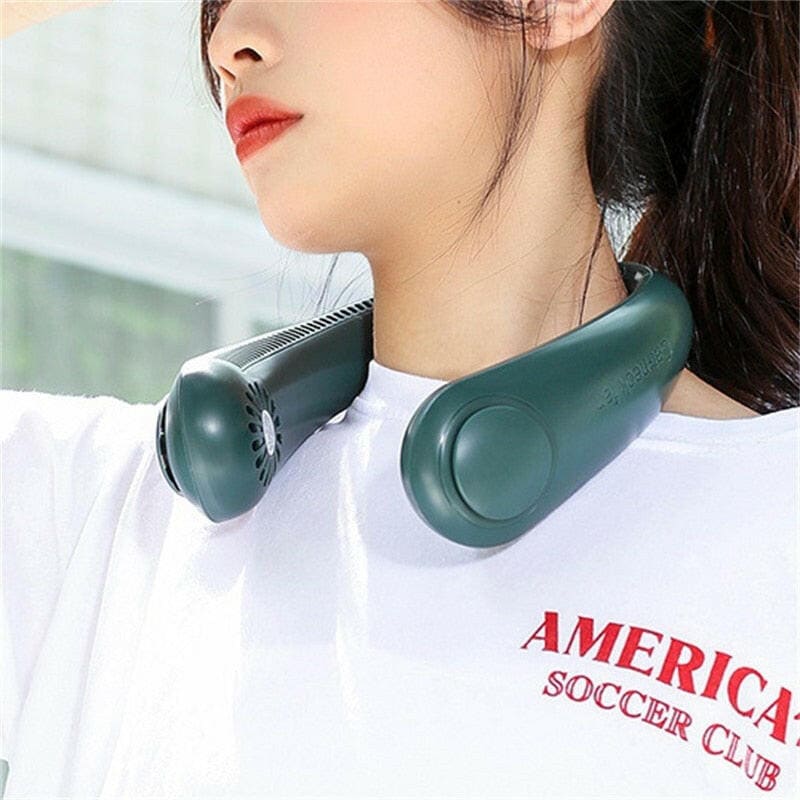 Mini Neck Fan Portable Wireless Bladeless USB Rechargeable