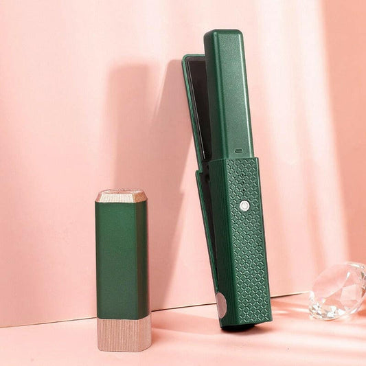 Mini USB Wireless Hair Straighteners Portable Tool Green