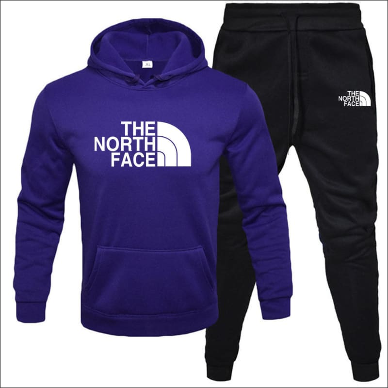 North Face Printed Fleece Hoodie and Jogger Set 11# / S