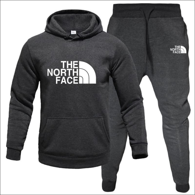 North Face Printed Fleece Hoodie and Jogger Set 13# / S