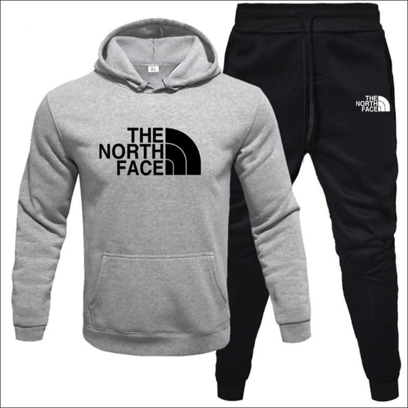 North Face Printed Fleece Hoodie and Jogger Set 15# / S