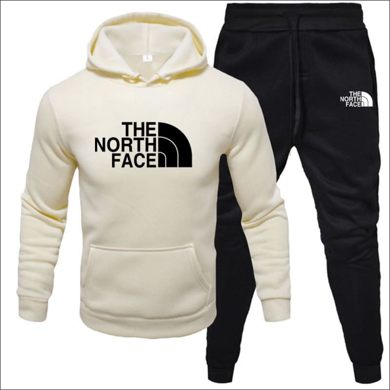 North Face Printed Fleece Hoodie and Jogger Set 18# / S