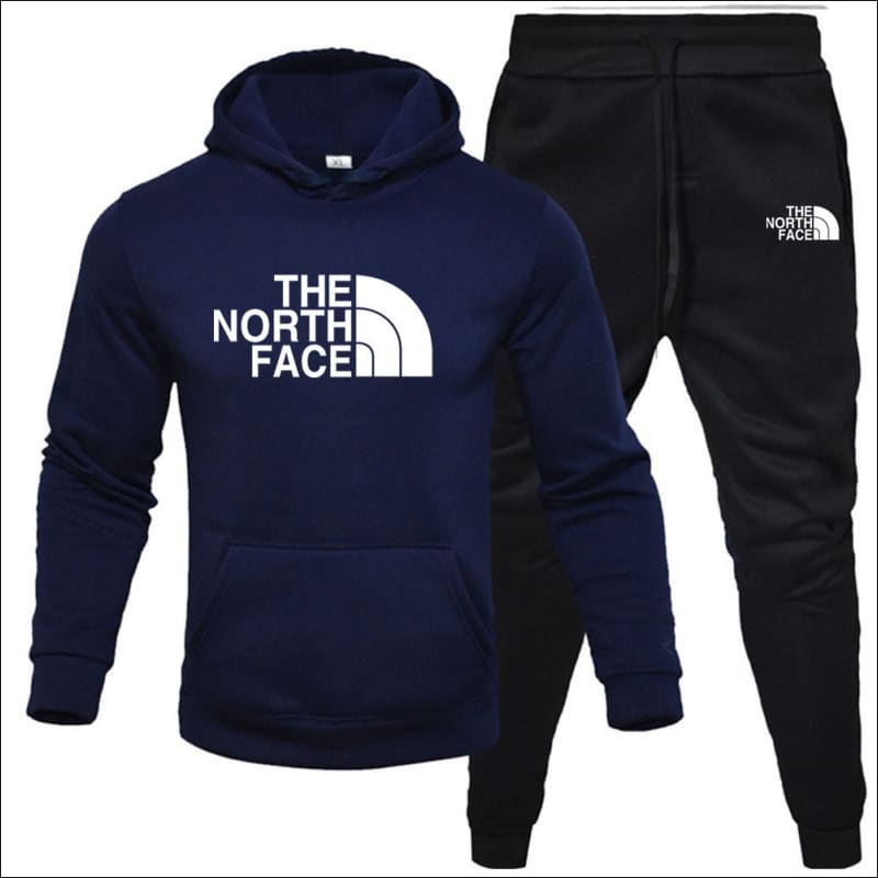 North Face Printed Fleece Hoodie and Jogger Set 4# / S