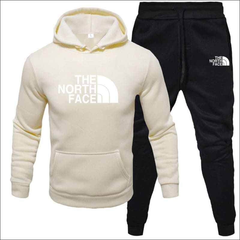 North Face Printed Fleece Hoodie and Jogger Set 7# / S