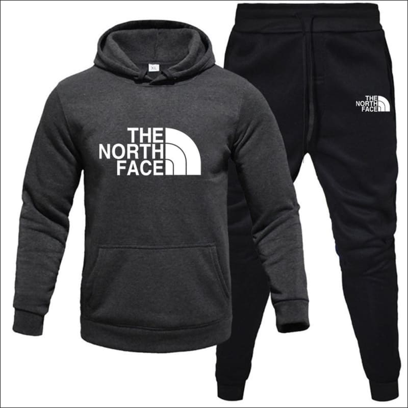 North Face Printed Fleece Hoodie and Jogger Set 8# / S