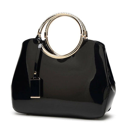 One-Shoulder Wedding Bag Metal Handle Crossbody Handbag