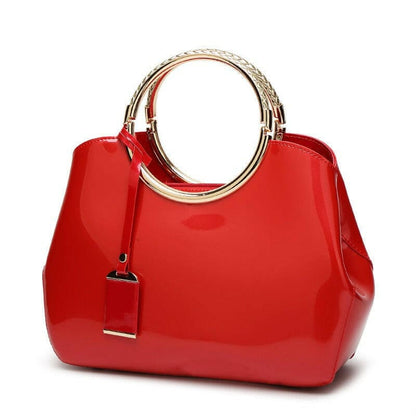 One-Shoulder Wedding Bag Metal Handle Crossbody Handbag Red