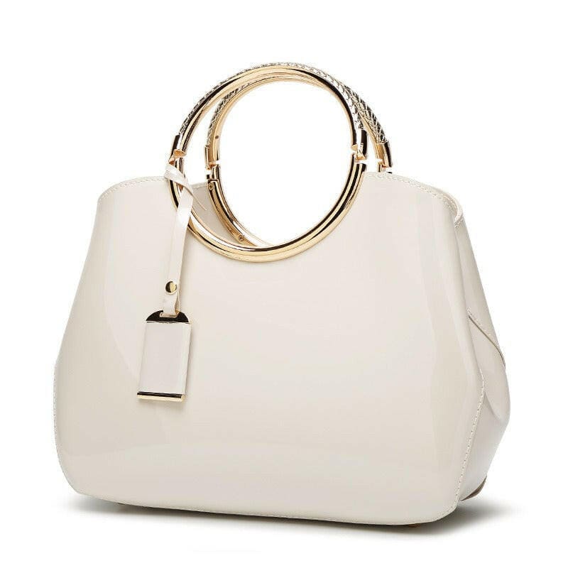 One-Shoulder Wedding Bag Metal Handle Crossbody Handbag