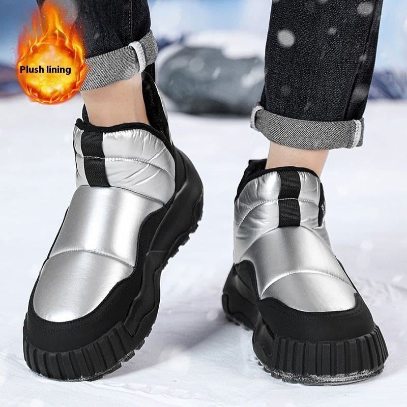 Fluff Thickened Warm Down Cotton-padded Shoes