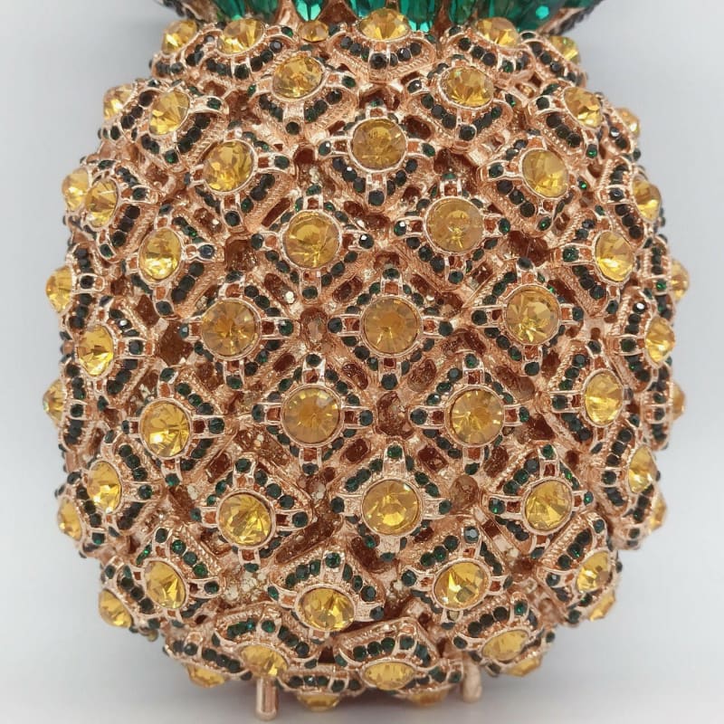 Pineapple Shape Diamante Dinner Bag Full Diamond Bag