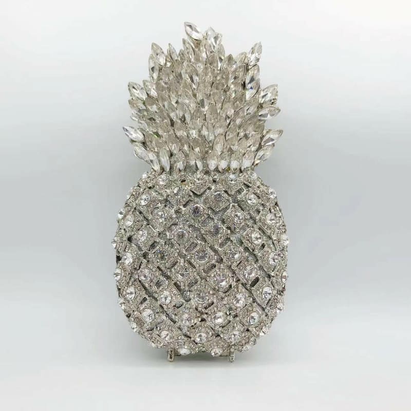 Pineapple Shape Diamante Dinner Bag Full Diamond Bag