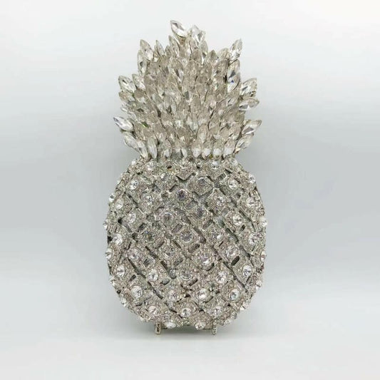 Pineapple Shape Diamante Dinner Bag Full Diamond Bag