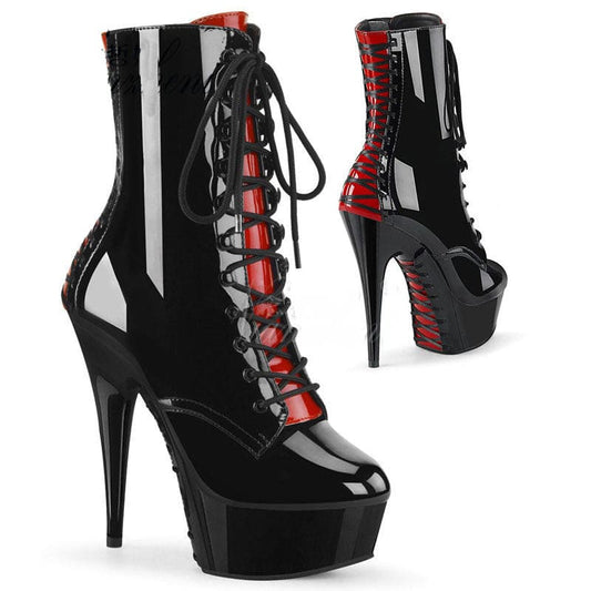 Platform Thick-soled Stiletto Heel Sexy Evening Boots - Pleasures and Sins