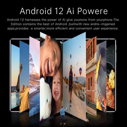 Collage of diverse images showcasing Android 12’s AI capabilities.