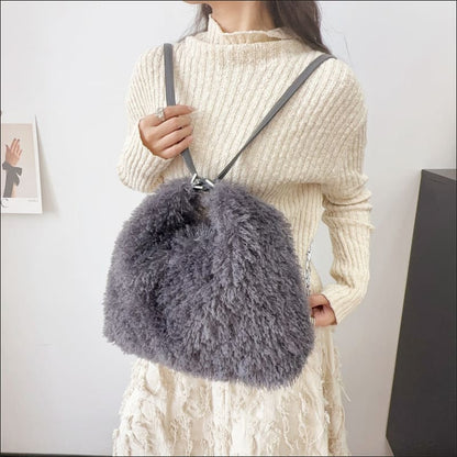 Plush Large Capacity Shoulder Bag for Everyday Style