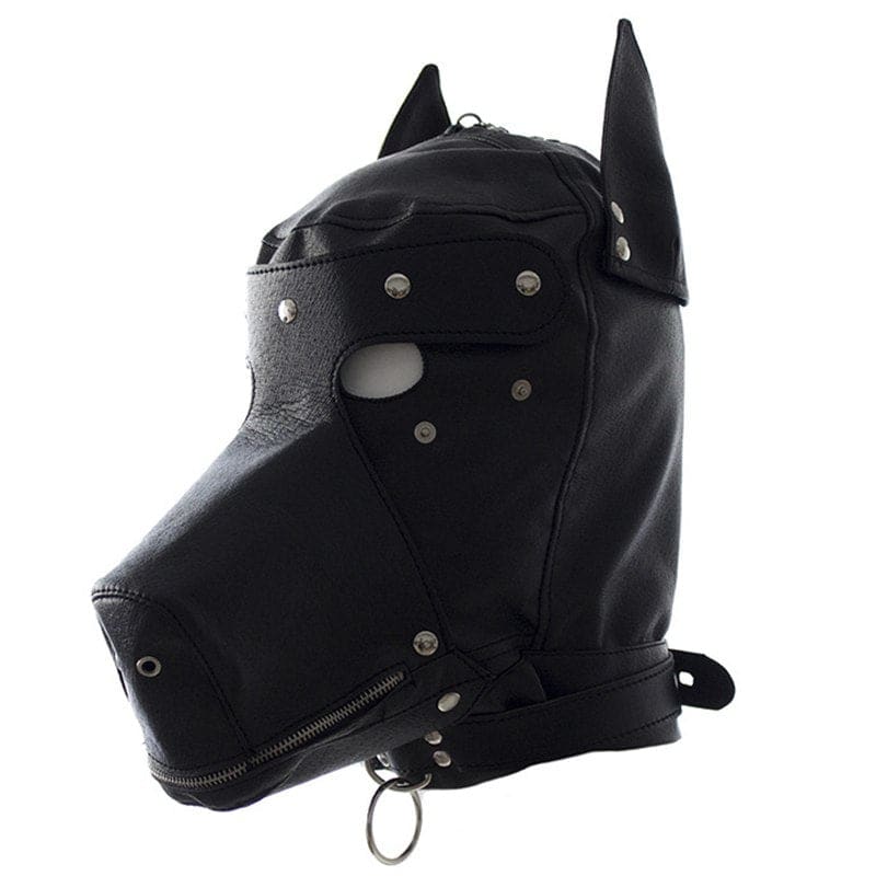 Puppy Play Studded Hood With Lead Attachment Online Black