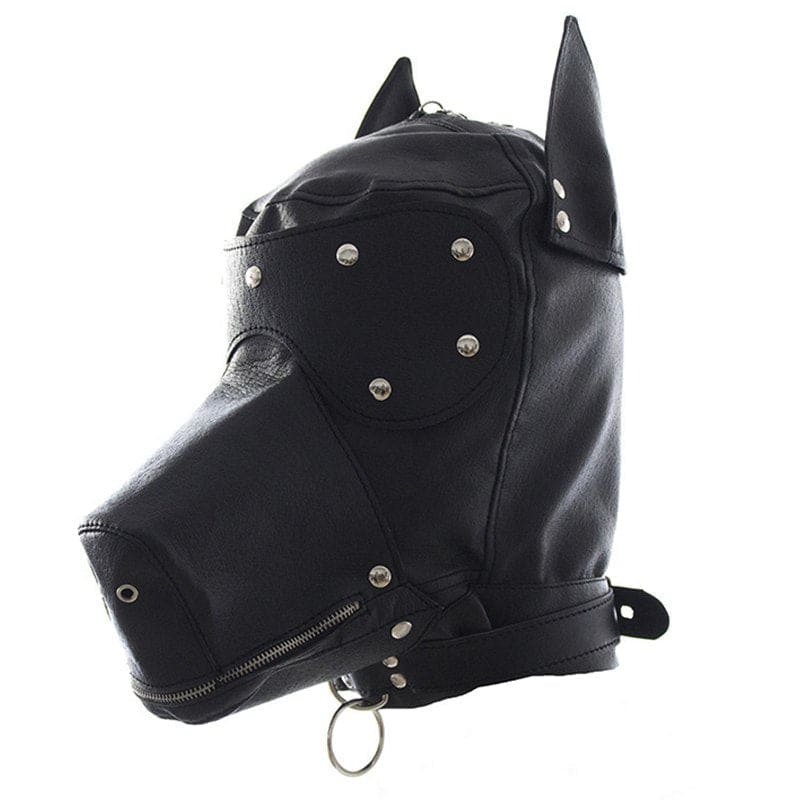 Puppy Play Studded Hood With Lead Attachment Online Black