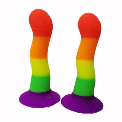 Rainbow Pride Colour Special Shaped Silicone Butt Plug