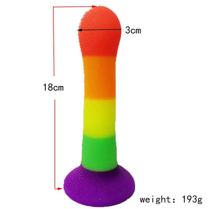 Rainbow Pride Colour Special Shaped Silicone Butt Plug