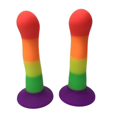 Rainbow Pride Colour Special Shaped Silicone Butt Plug