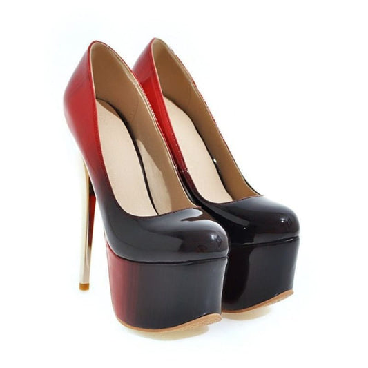 Plus Size Round Toe Platform Heels for Drag