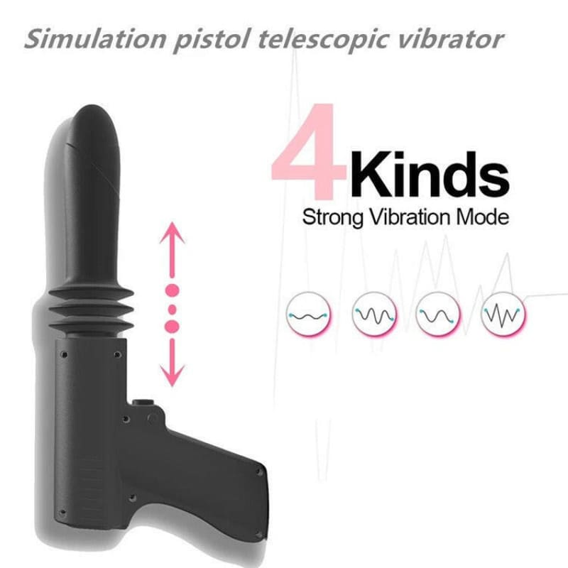 Simulated Phallus Pistol Automatic Vibrating Gun