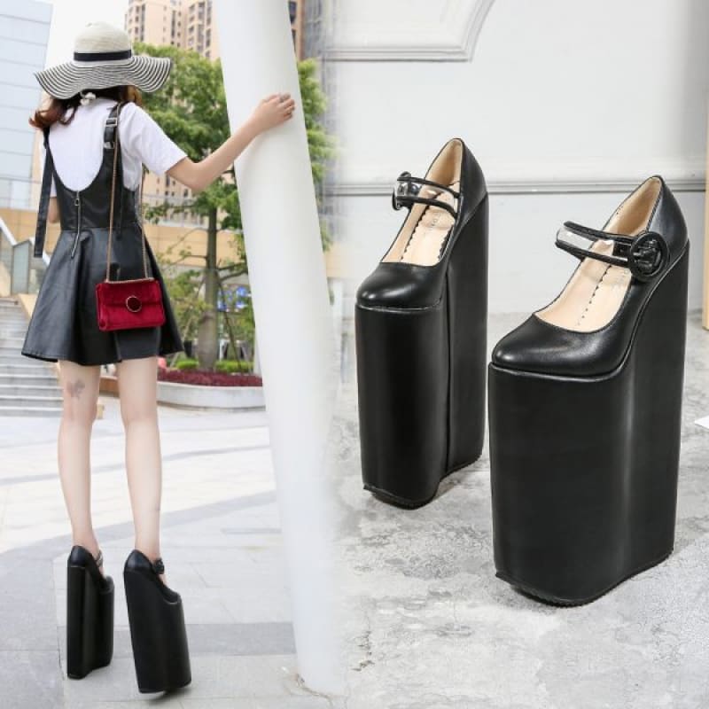 Sissy Pumps Retro Platform Heels 30cm High Heel Shoes