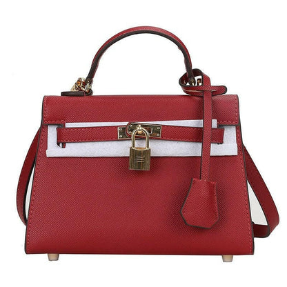 Small Padlock Palm Pattern Handbag for Women