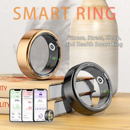 Smart ring designed to track fitness, stress, sleep, and health metrics.