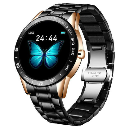 Smart Watch Heart Rate Steps Blood Pressure Detection Black