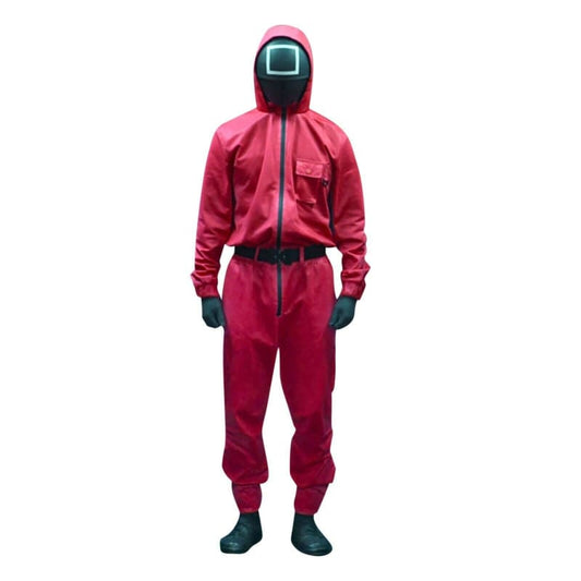 Squid Game Villain Red Jumpsuit Cosplay Costume