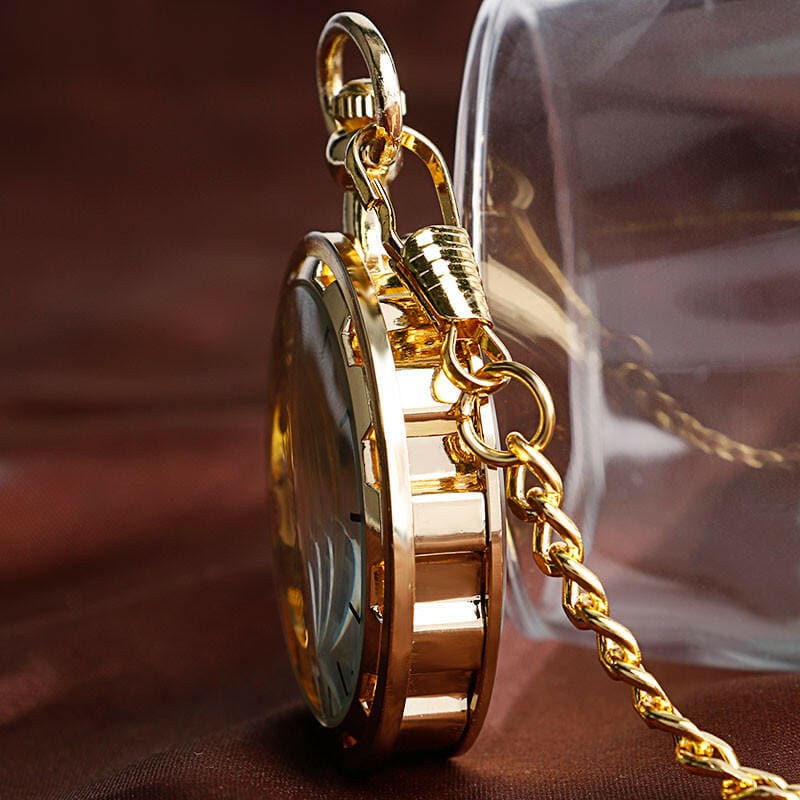 Steampunk Skeleton Mechanical Fob Pocket Watch