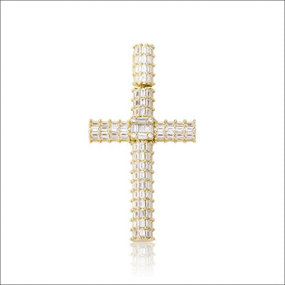 Stylish Cross Pendant Necklace for Hip-hop Vibes Gold