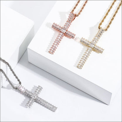 Stylish Cross Pendant Necklace for Hip-hop Vibes