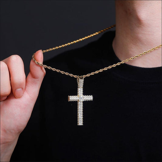 Stylish Cross Pendant Necklace for Hip-hop Vibes