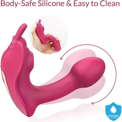 Suction Action Butterfly Remote Control Dildo Online Red