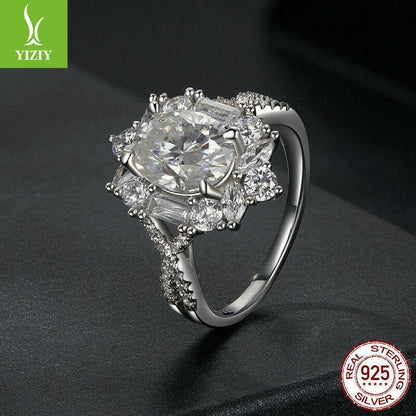 Super Flash Two Carat Moissanite Diamond Ring Luxury