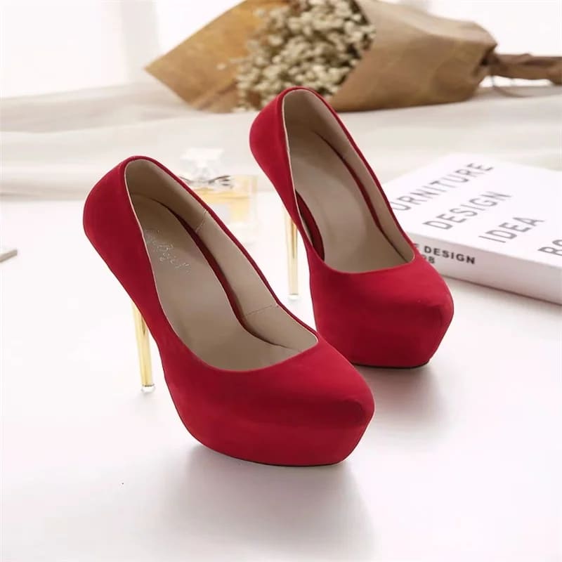 Super High Heel Platform Womens Shoes for Style Red / 35