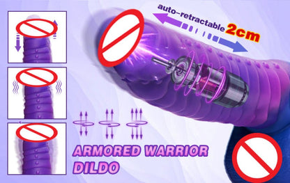 Telescopic Swingsuction Dildo Heating Court Vibrator