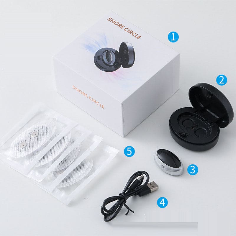 Wireless earbuds with charging case and accessories.