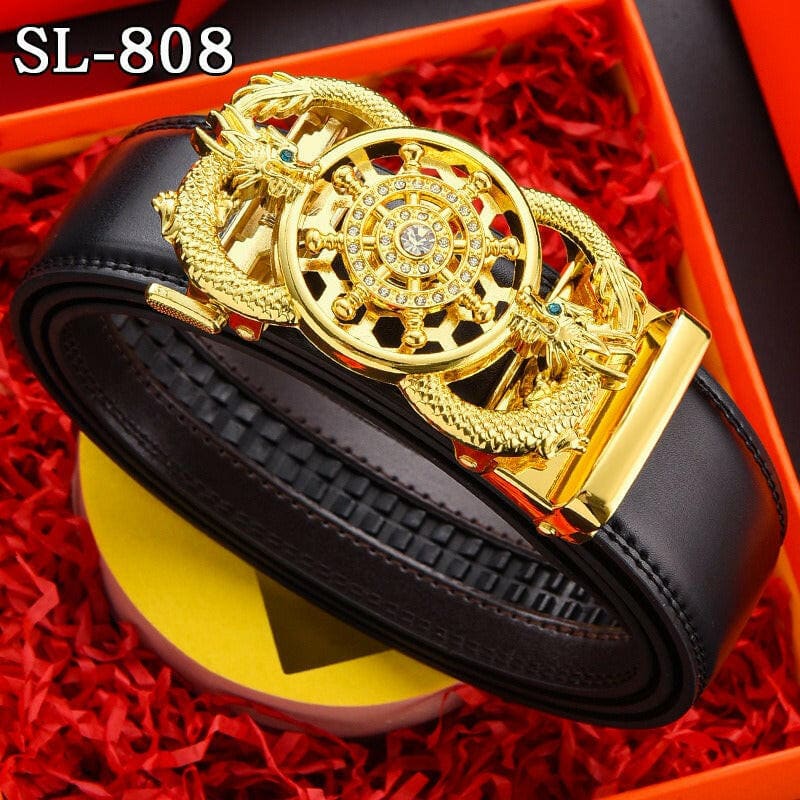 Timeless Belt Mens Genuine Leather Automatic Style 808