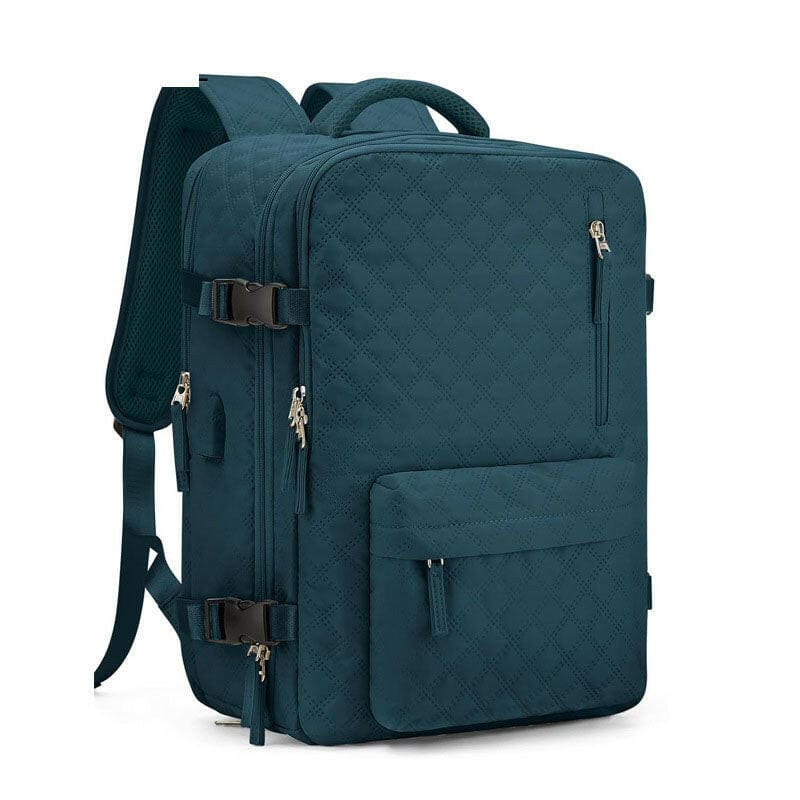 Large Capacity Unisex Travel Bag in Military Green Peacock