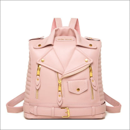 Trendy Collar Backpack in Shirt Shaped Style Pink