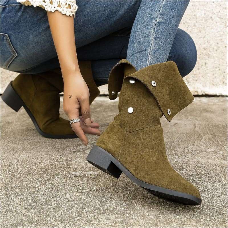 Trendy Unique Faux Suede Mid-calf Boots for Style