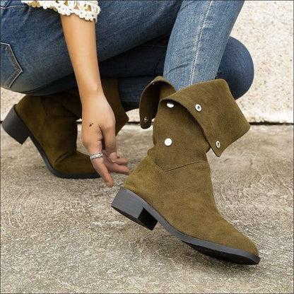 Trendy Unique Faux Suede Mid-calf Boots for Style