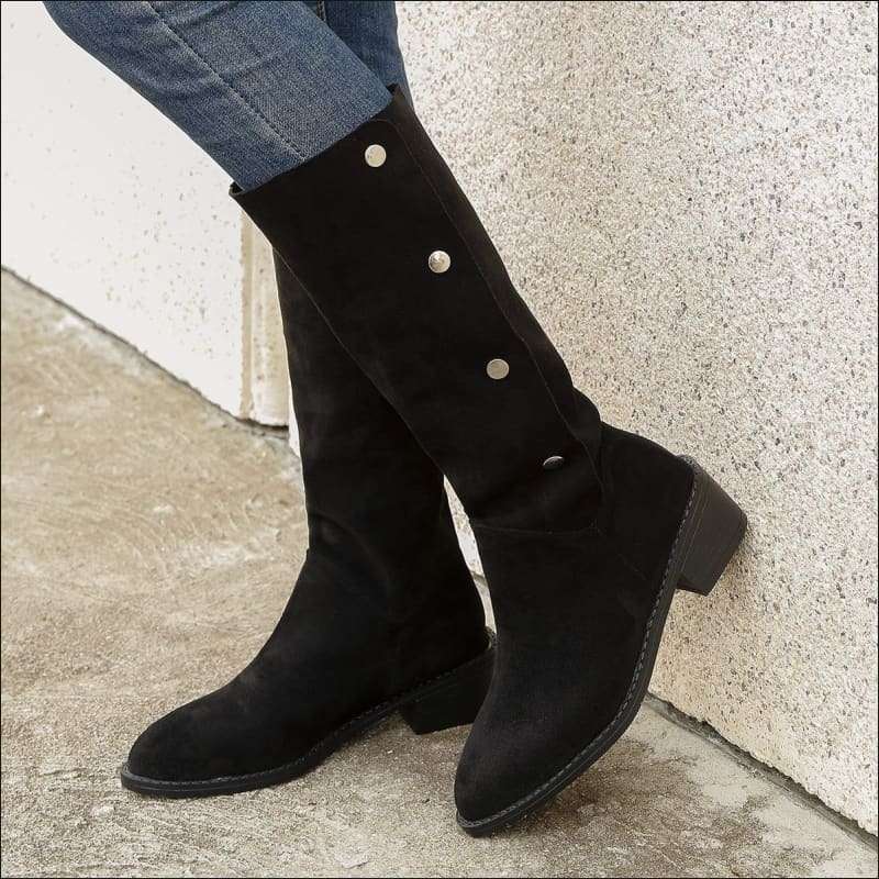 Trendy Unique Faux Suede Mid-calf Boots for Style