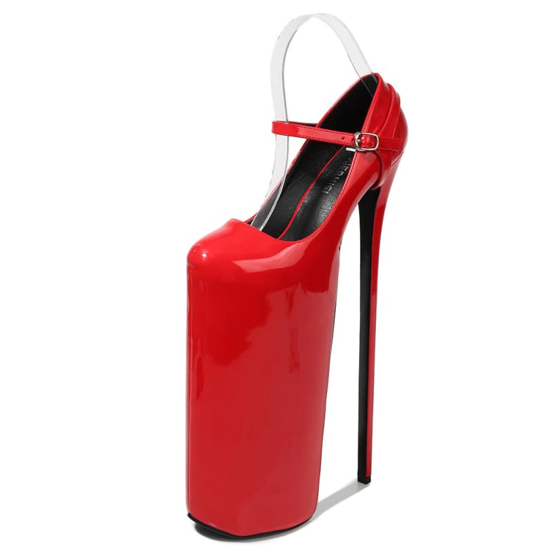 Ultra High Stiletto 30cm Heels in Plus Sizes Red / 35