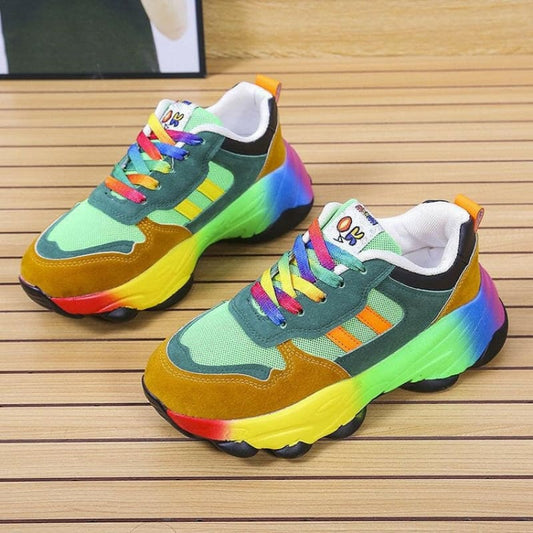 Unisex Colorful Rainbow Hip Hop Casual Shoes