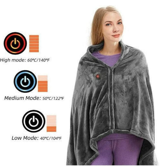 USB Smart Electric Wearable Heated Blanket for Comfort