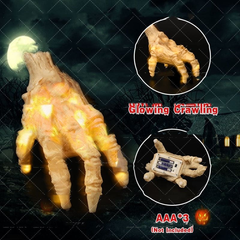 Voice Activated Halloween Electric Luminous Crawling Hand